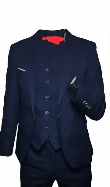 네이비 스트라이프 패턴 3피스 수트 170