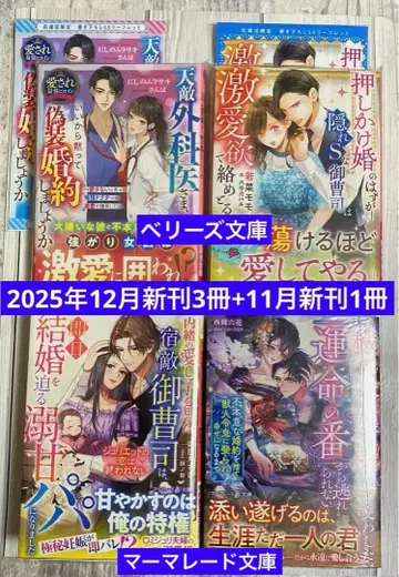 2025년 12월 신간 TL 소설 모음 베리즈 문고 마멀레이드 문고