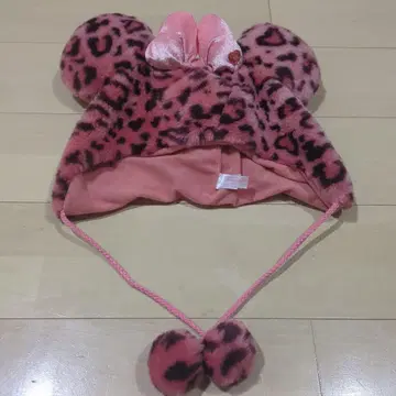 레오파드 무늬 팬 캡 디즈니랜드