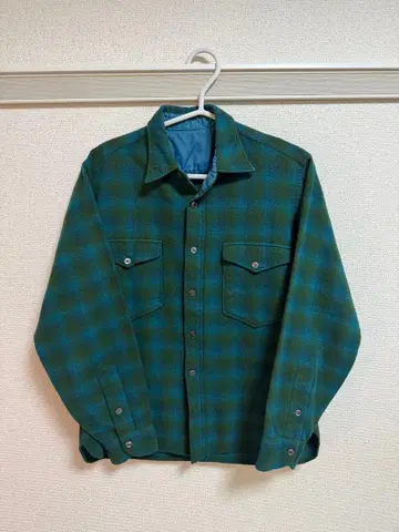 PENDLETON 70s 옴브레 체크 셔츠 울