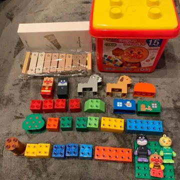 호빵맨 첫 블록 바케츠 (마스코트와 실로폰 덤 포함)