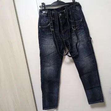 Spick & Span 다크 블루 데님 팬츠 살로펫 38