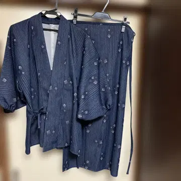 이부식 기모노 상의 랩 스커트