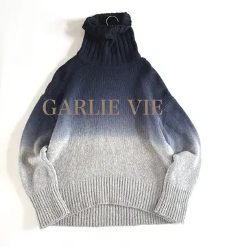 갤러리 비 파인 울 행잉 다이 하이넥 풀오버