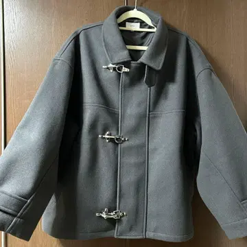 LILL 숏 기장 멜톤 파이어맨 블루종 (차콜)