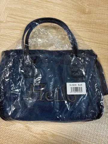GUSCIO Hello 로고 메쉬 백 인 백 미개봉 새상품 파랑