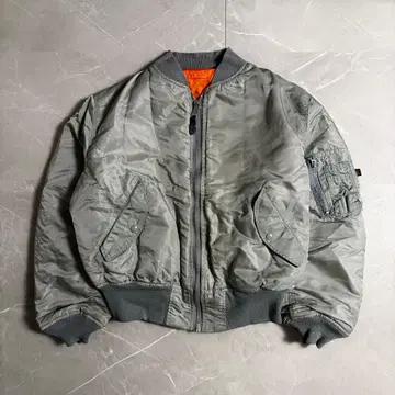 레어 컬러 새상품급 알파 MA-1 실버 그레이 USA L 90s