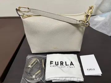 FURLA 화이트 가죽 핸드백