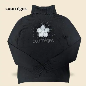 쿠레쥬 블랙 터틀넥 스웨터 9호