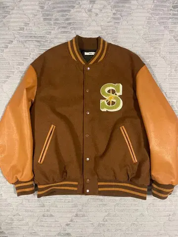 WEGO 브라운 바시티 자켓