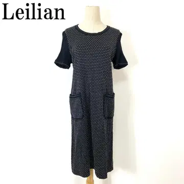 LA6030 Leilian 레리안 반팔 니트 원피스 블랙 계열 11