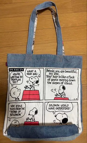 EDWIN 스누피 콜라보 토트백 데님 피넛
