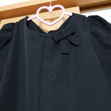 새상품 앤드러브 & LOVE 퍼프 소매 원피스 S 블랙