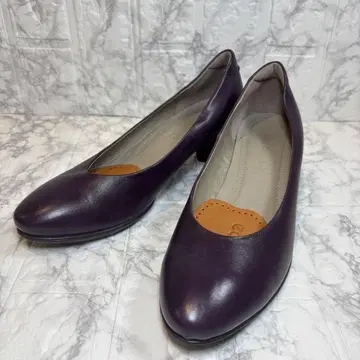 [컨디션 최상] ecco 에코 스컬프처 펌프스 퍼플 24cm