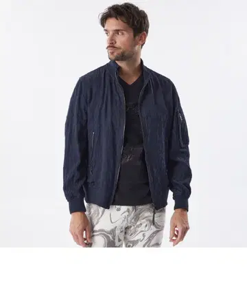 [ EPOCA UOMO ] 레오파드 자카드 블루종