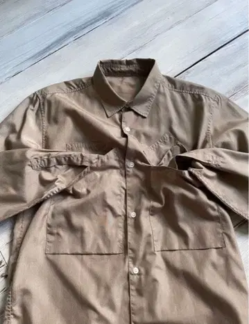 빈티지 기믹 셔츠 테크 브라운 골드 빈티지
