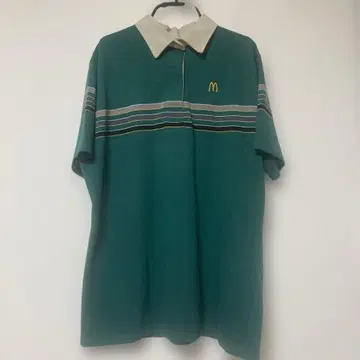 맥도날드 빈티지 구제 의류 그린 피케 셔츠