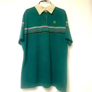 맥도날드 빈티지 구제 의류 그린 피케 셔츠