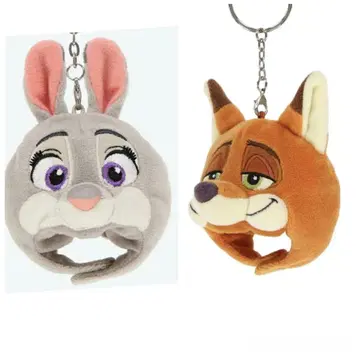 디즈니 주토피아 닉 & 주디 팬캡 키체인 세트