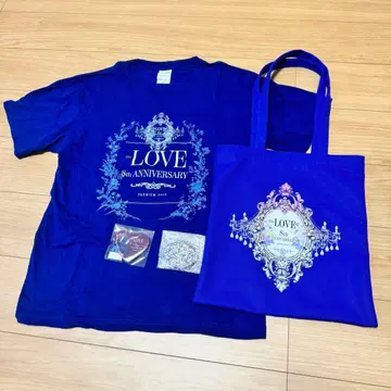 이코럽 8주년 투어 프리티켓 굿즈 홋카이도 오사카 파랑 T셔츠 백