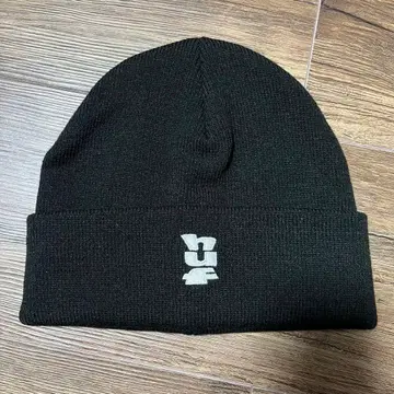 블랙 니트 모자 로고 자수 하프 huf