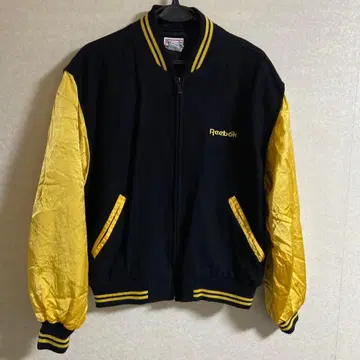 Reebok 바시티 자켓 S 블랙 노랑 금