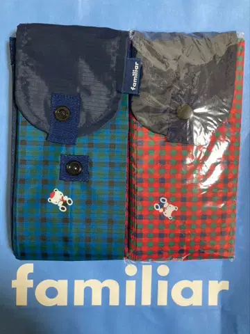 새상품 파미리아 슈파트 M 빨간색 파랑 에코백 familiar