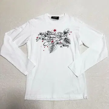 DSQUARED2 디스퀘어드 보타니컬 자수 티셔츠 S 화이트