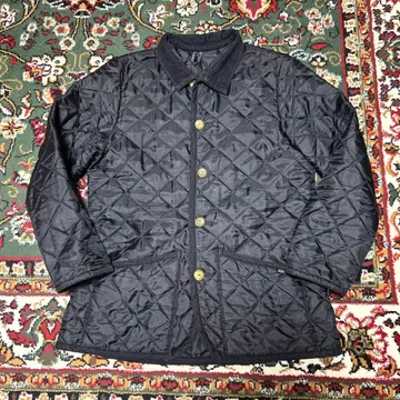 LAVENHAM 퀼팅 자켓 블랙 코듀로이 옷깃