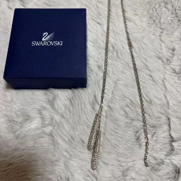 Swarovski 실버 롱 목걸이