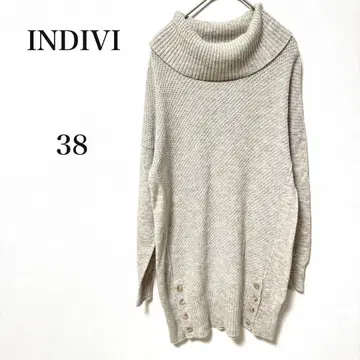 인디비 카울넥 터틀넥 니트 원피스 M 사이즈