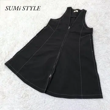 SUMi STYLE 스미스타일 스티치 롱베스트 & 점프수트 2way 블랙