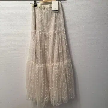 IENA 도트 튤 플리츠 스커트 36