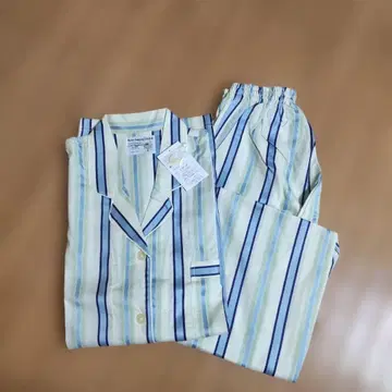 주식회사 나루에 면 100% 블루 스트라이프 파자마 B:79~87