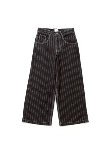 Bless U STRIPE BAGGY DENIM PANTS S
