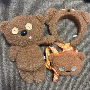 유니버 팀 3종 세트 봉제 인형 머리띠 파우치