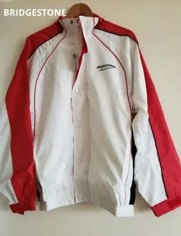 BRIDGESTONE 나일론 자켓 화이트/레드
