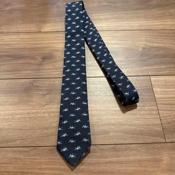 Salvatore Ferragamo 넥타이 곤충 패턴 네이비