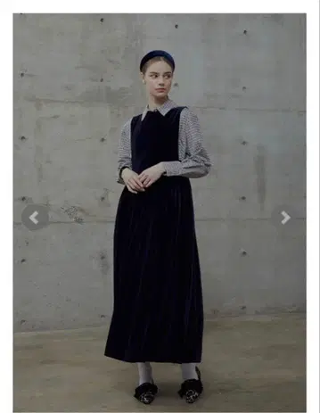 코엘 펄 버튼 벨로아 원피스