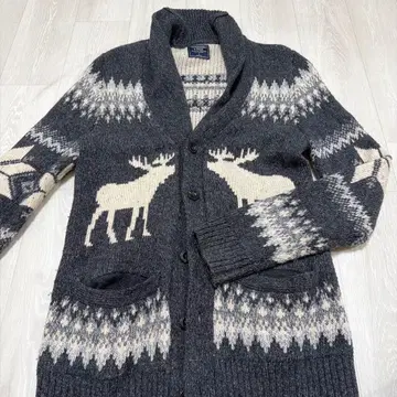 Abercrombie & Fitch 사슴 패턴 니트 가디건 S