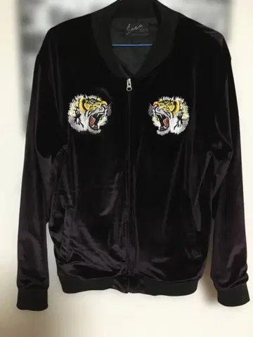 벨로아 호랑이 자수 집업 자켓 스카잔 M