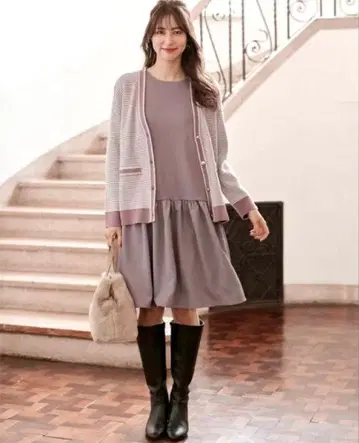 애니시스 가디건 원피스 셋업 온워드 카시야마