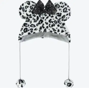 레오파드 무늬 미키 귀도리 모자 팬캡 레오파드