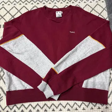 x-girl 버건디 그레이 트레이닝복