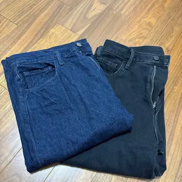 유니클로 와이드 스트레이트 청바지