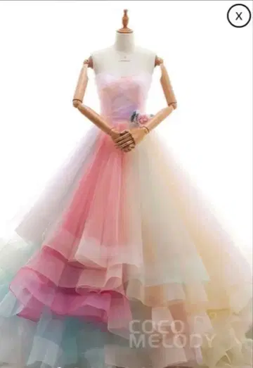 [ 7호 ] 코코멜로디 레인보우 드레스 컬러 드레스