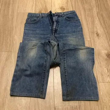 컷오프 데님 라이트 블루 밥슨 데님 바지 청바지 빈티지