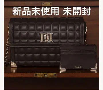 [ 미개봉 새상품 ] 다리치 초콜릿 퀼트 백 & 가죽 카드 케이스 브라운