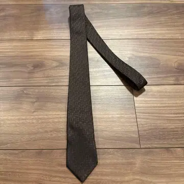 Salvatore Ferragamo 다크 브라운 넥타이