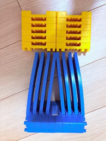 프라레일 레일 부품 파랑과 옐로우 컬러 세트